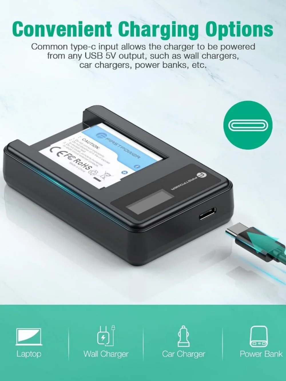 Rechargeable Battery Charger Kit for Canon PowerShot Elph 360 & More - Fast